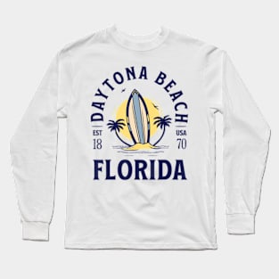 Daytona Beach Florida Surf Summer Vacation Vintage Long Sleeve T-Shirt